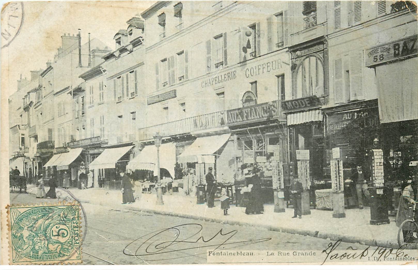 Fontainebleau Grande Rue Magasins De Cartes Postales