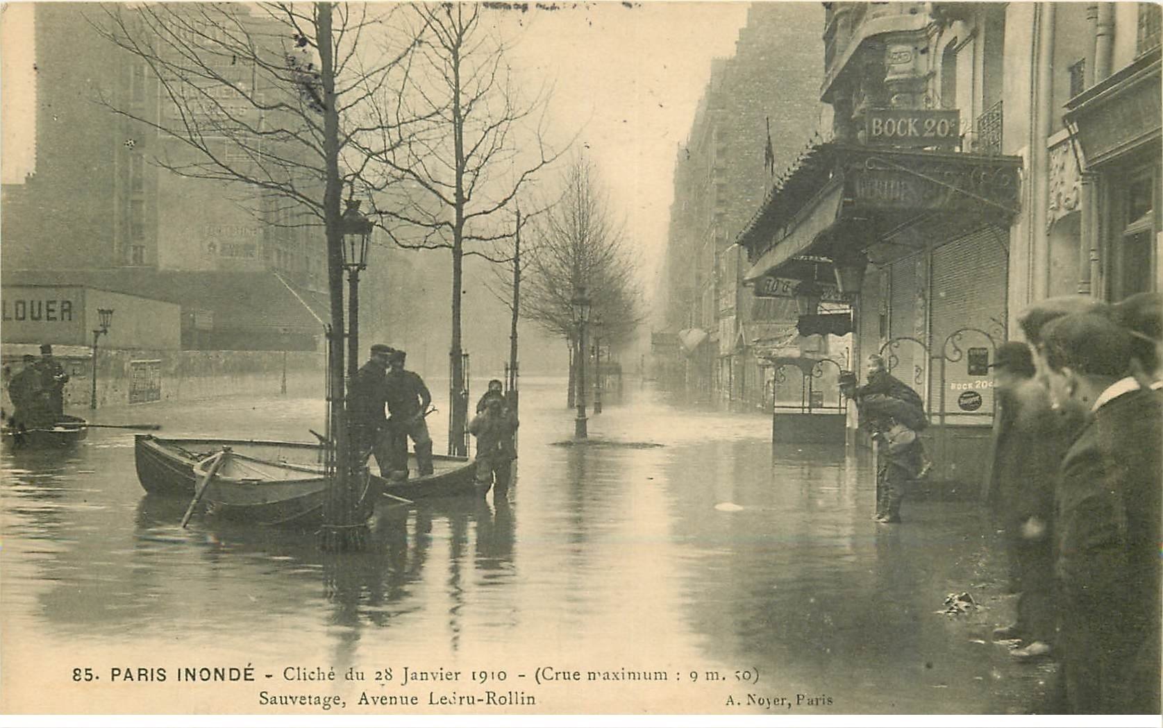 Inondation Et Crue De Paris Avenue Ledru Rollin Sauvetage