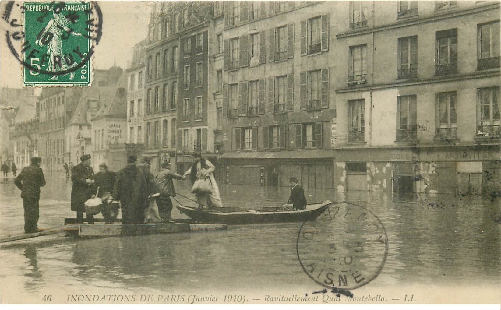 Inondation Et Crue Paris Ravitaillement Quai Montebello