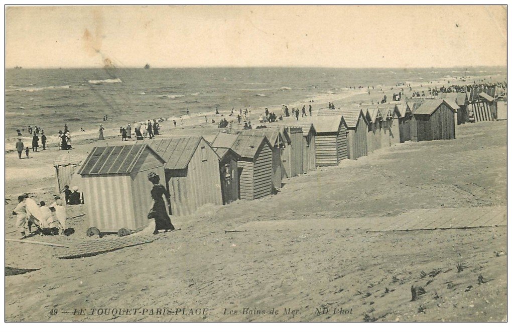 62 LE TOUQUET PARIS PLAGE Cabines Et Bains De Mer 1914