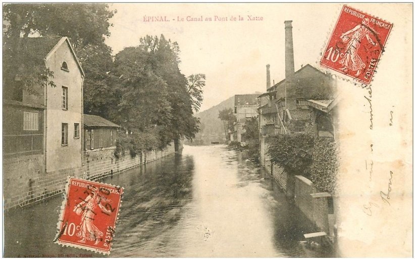 88 EPINAL Canal Au Pont De La Xatte 1902