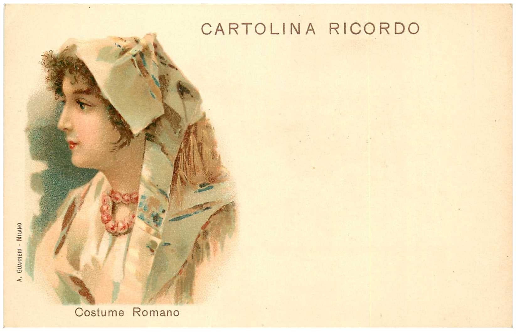 Italie Italia Carte Postale Pr Curseur Litho Vers Donna Costume