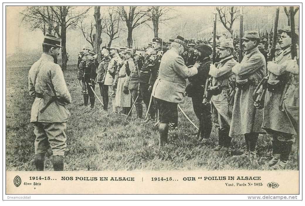 GUERRE 1914 18 La décoration du Soldat Nos Poilus en Alsace Tampon