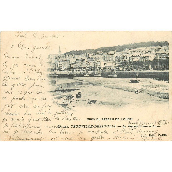 14 TROUVILLE Bassin à Marée basse 1903 Réseau de l Ouest