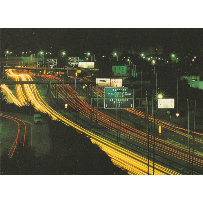 Photo Cpm 93 BAGNOLET Vue Sur L Autoroute A3 De Nuit