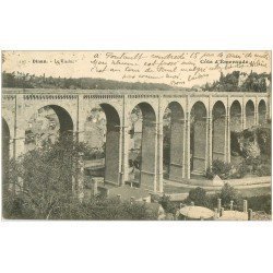 carte postale ancienne 22 DINAN. Le Viaduc Timbre Taxe 1924