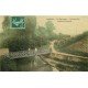 carte postale ancienne 77 TOURNAN EN BRIE. La Marsange et Passerelle. Ancienne Corderie 1909. Superbe carte toilée