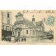 carte postale ancienne 77 FONTAINEBLEAU. L'Eglise et Bazar Hôtel de ville Rue Grande 1904