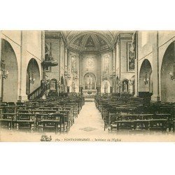 carte postale ancienne 77 FONTAINEBLEAU. Intérieur de l'Eglise