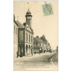 carte postale ancienne 28 CHATEAUNEUF-EN-THYMERAIS. Hôtel de Ville Rue Grande vers 1905