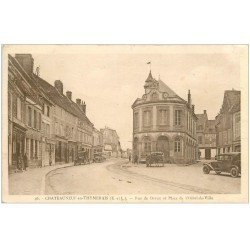 28 CHATEAUNEUF-EN-THYMERAIS. Rue de Dreux Place Hôtel de Ville 1932