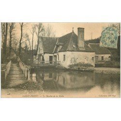 carte postale ancienne 28 SAINT-PREST. Moulin de la Roche 1906 animé