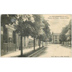 carte postale ancienne 28 VILLEMEUX. La Poste Avenue de la Gare 1932