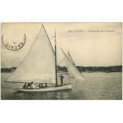 carte postale ancienne 33 ARCACHON. Promenade sur Bassin 1907