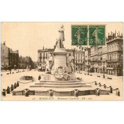 carte postale ancienne 33 BORDEAUX. Monument Gambetta 1917