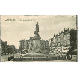 carte postale ancienne 33 BORDEAUX. Monument Gambetta CB 44