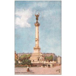 carte postale ancienne 33 BORDEAUX. Monument Girondins 1908. Ed Raphaël Tuck et Fils. Oilette