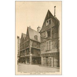 carte postale ancienne 37 TOURS. Maisons Place Plumereau