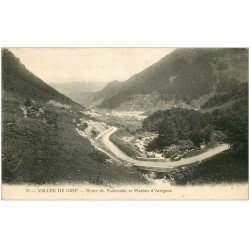 carte postale ancienne 65 VALLEE DE GRIP. Route du Tourmalet et Plateau d'Artigues