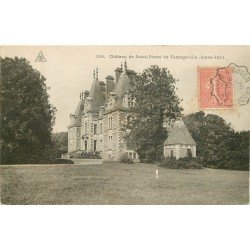 carte postale ancienne 76 CHATEAU DE SAINT-PIERRE DE VARENGEVILLE 1905