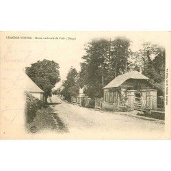 carte postale ancienne 76 GRANDES-VENTES. Route Nationale Paris Dieppe vers 1905