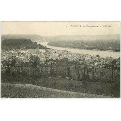 carte postale ancienne 76 DUCLAIR. Vue générale vers 1927