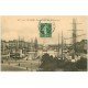 carte postale ancienne 76 LE HAVRE. Navires Bassin du Commerce 1912