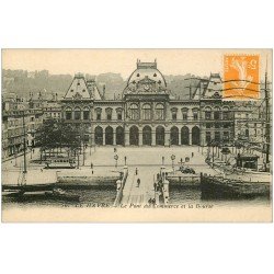 carte postale ancienne 76 LE HAVRE. Pont du Commerce et Bourse