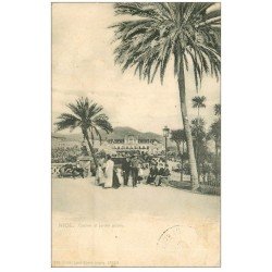 carte postale ancienne 06 NICE. Casino et Jardins 1908