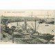 carte postale ancienne 44 NANTES. Quai de la Fosse et Port 1917. Tampon Commissaire Maritime