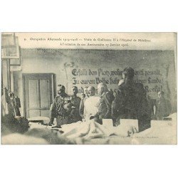 carte postale ancienne 08 CHARLEVILLE MEZIERES. Visite Guillaume II Hôpital en 1916