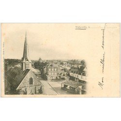 carte postale ancienne 27 THIBERVILLE 1902. Pli transversal