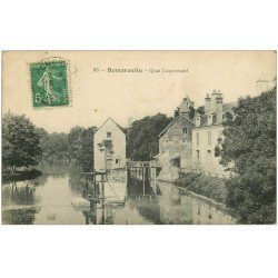 carte postale ancienne 41 ROMORANTIN. Ecluses Quai Jacquemard 1916