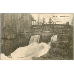 carte postale ancienne 51 BOUY. La Chute d'Eau à l'Ecluse 1917