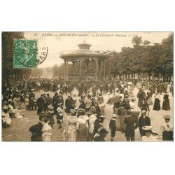 51 REIMS. Kiosque Musique Allée Marronniers 1924