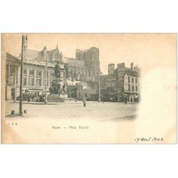 carte postale ancienne 51 REIMS. Place Royale 1902