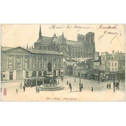 carte postale ancienne 51 REIMS. Place Royale 1905