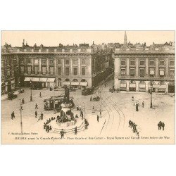 carte postale ancienne 51 REIMS. Place Royale et Rue Carnot