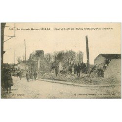 carte postale ancienne 51 SUIPPES. Village bombardée