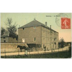 carte postale ancienne 51 VADENAY. Le Moulin et attelage de livraison. Superbe Carte toilée 1907