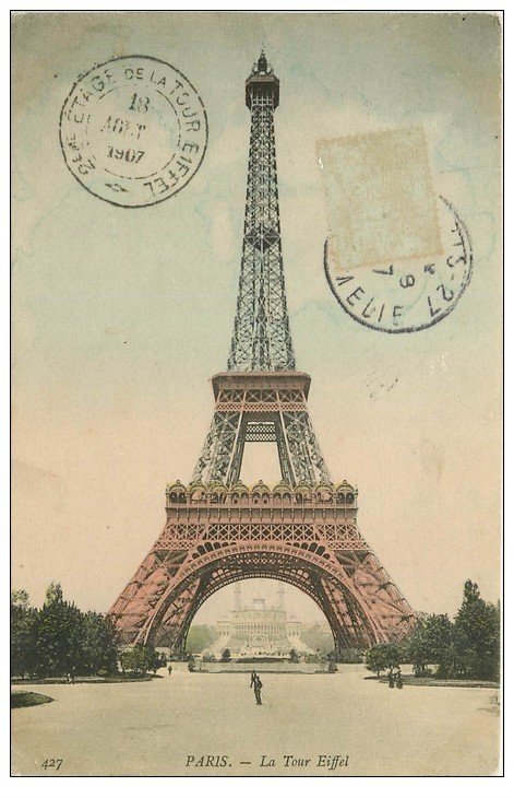 Paris 07 La Tour Eiffel 1907