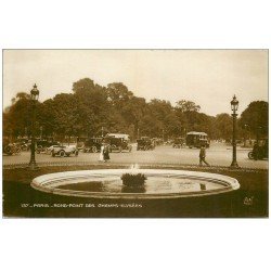 PARIS 08. Rond-Point. Bus, Voitures et Taxis anciens des Champs-Elysées