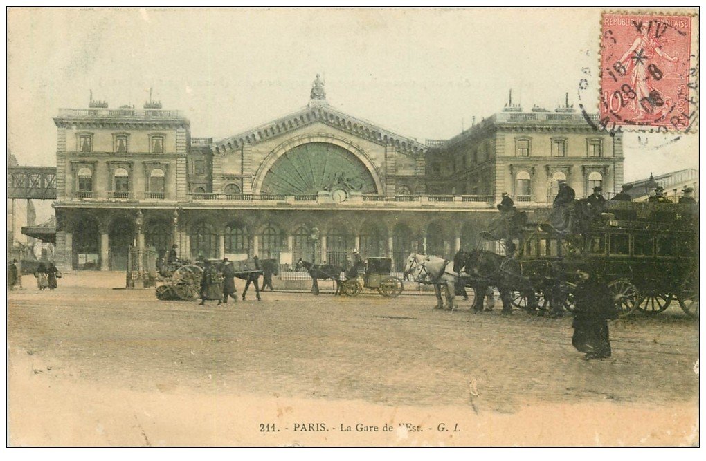 Paris 10 Gare De L Est 1906 Hippomobile A Imperiale
