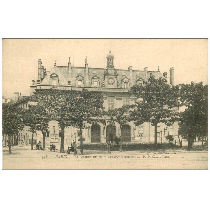 PARIS 13. La Mairie Du XIII° Arrondissement Vers 1900