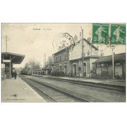 47 LIBOS. La Gare 1915 Train et Locomotive à vapeur