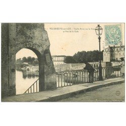 47 VILLENEUVE-SUR-LOT. Vieille Porte sur le Pont et la Cale