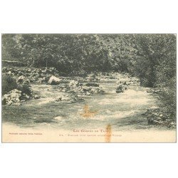 48 GORGES DU TARN. Passage d'un Rapide après les Vignes vers 1900