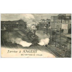 49 ANGERS. Train et Locomotive à vapeur