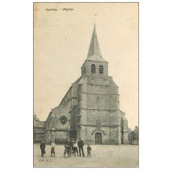 59 AUCHEL. L'Eglise 1910 animation