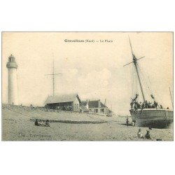 59 GRAVELINES. Le Phare et Bateau de Pêche 1918